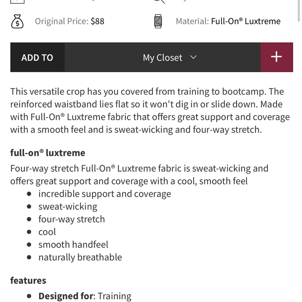 Lululemon Train Times 17” Crop Black Leggings - Picture 3 of 9